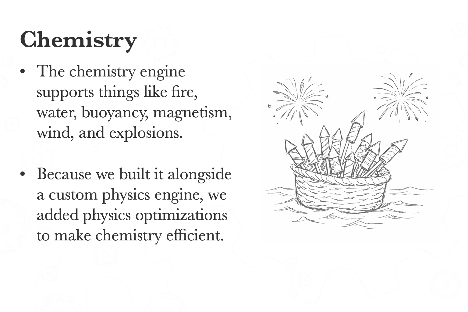 Technical details of chemistry engine