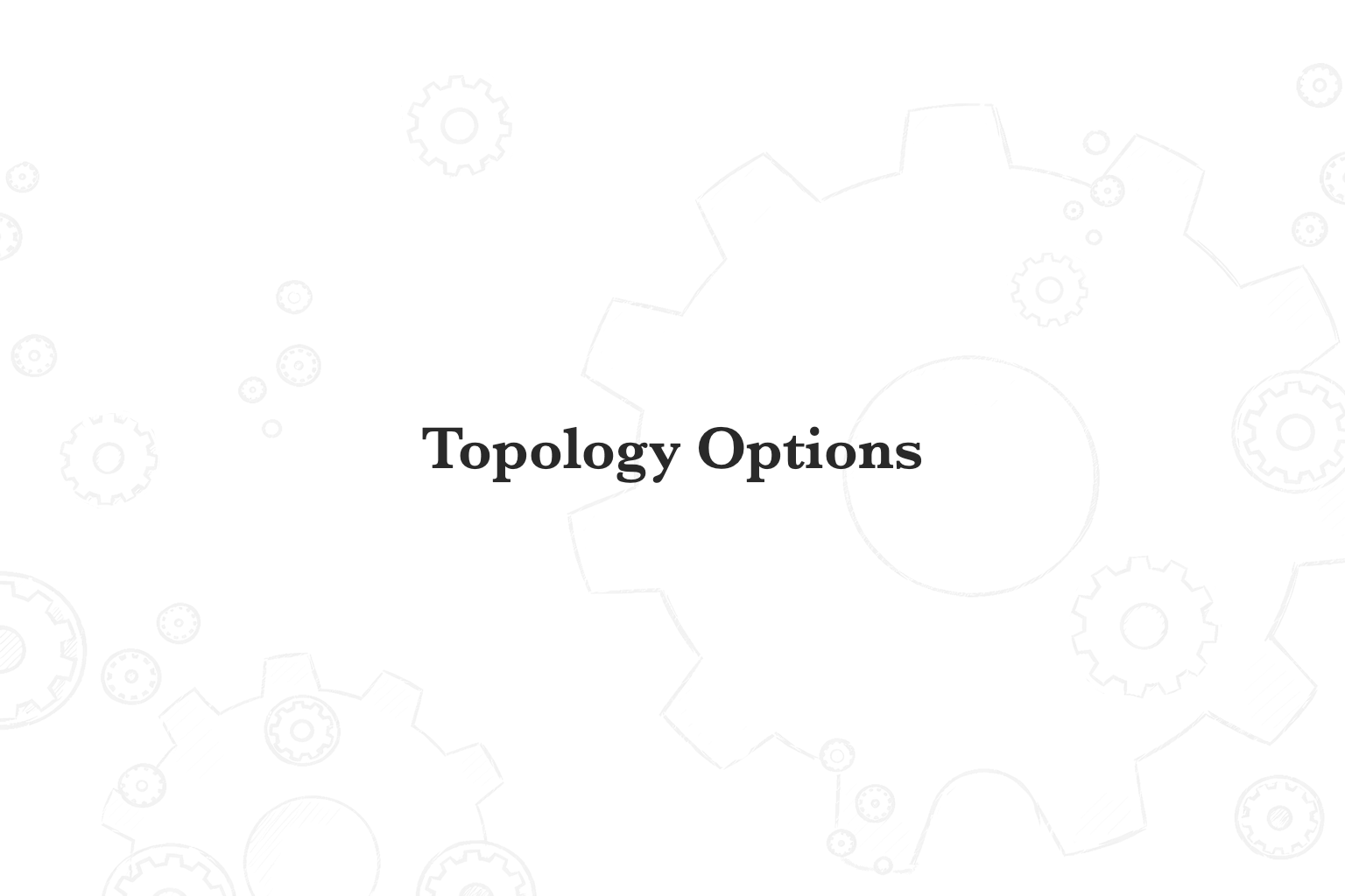 Section title: Topology Options